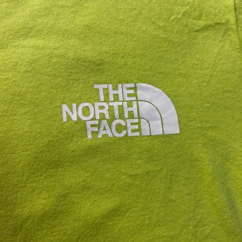 The North Face T Shirt Womens Medium Neon Lime Green Logo Short Sleeve Tee - Picture 4 of 8